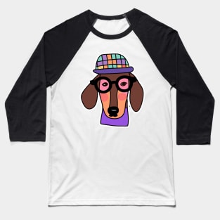 Pastel Dachshund Dog Lover Teckel Retro Baseball T-Shirt